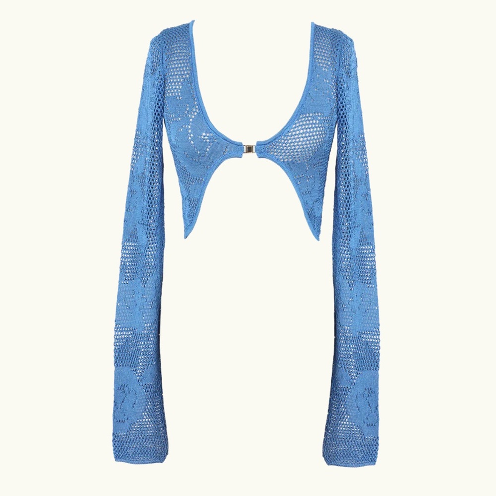 Heavy Manners Blue Roses Knit Top - Picture 2 of 5